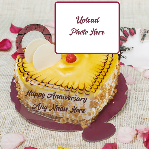 happy anniversary cake with name