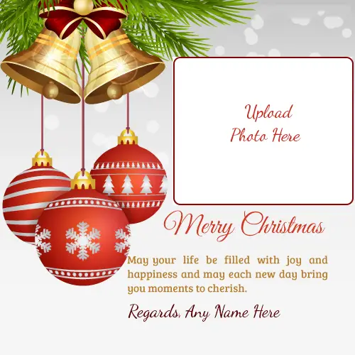 Make Your Own Name On Merry Christmas 2024 Card With Photo