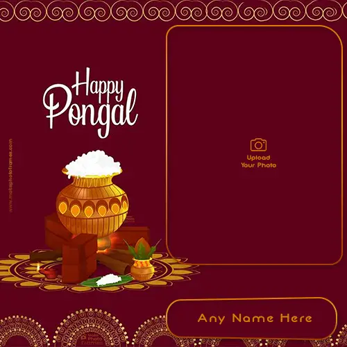 Pongal Card 2023 With Name And Photo Editor Online Free