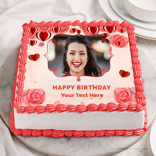 Premium Vector | Birthday cake 3d editable vector text effect with red and  yellow background