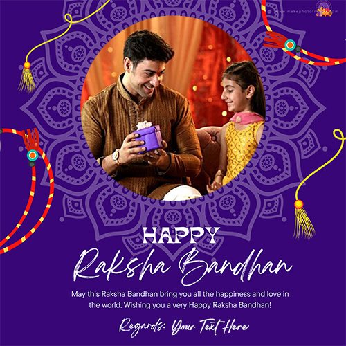 Happy Raksha Bandhan Rakhi 2024 Wishes Card Edit Name And Photo