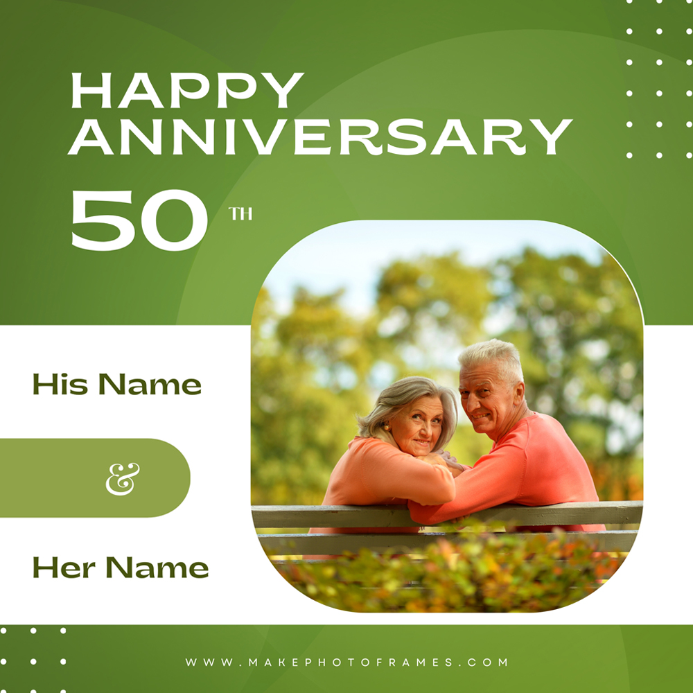 50th Wedding Anniversary Photo Frame With Name Download