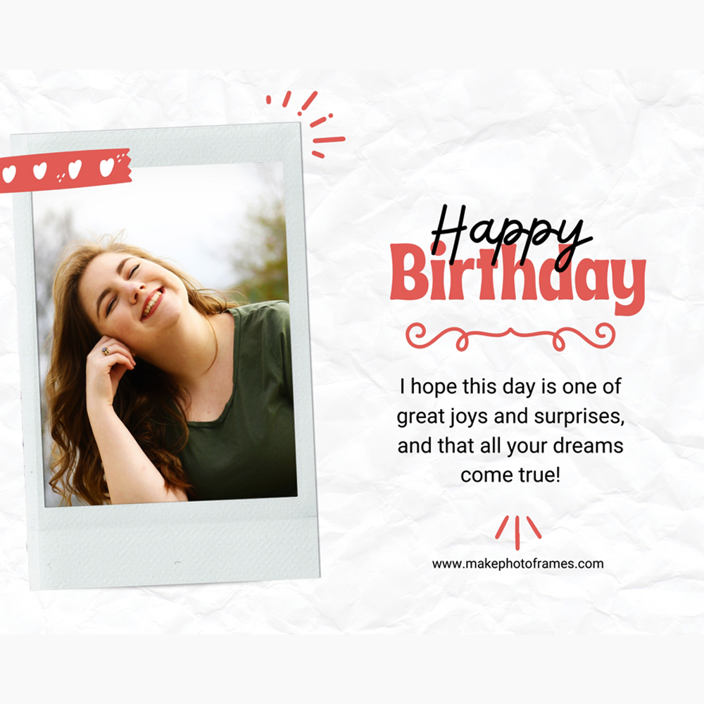 Create Birthday Card Wishes With Photo And Text Message