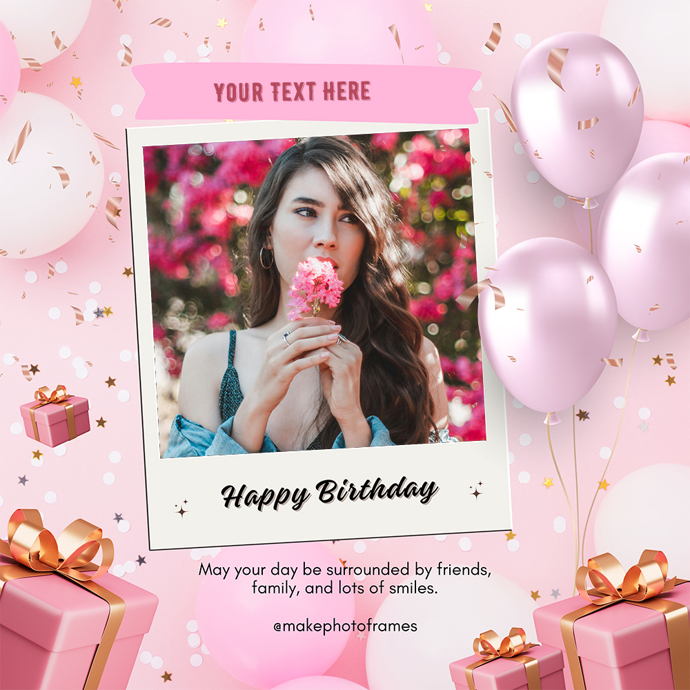 Free And Customizable Birthday Frame Edit Template With Name
