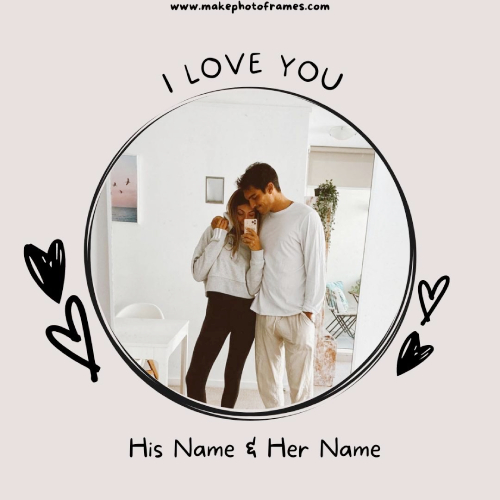 Write Name On I Love You Wishes With Photo Frame
