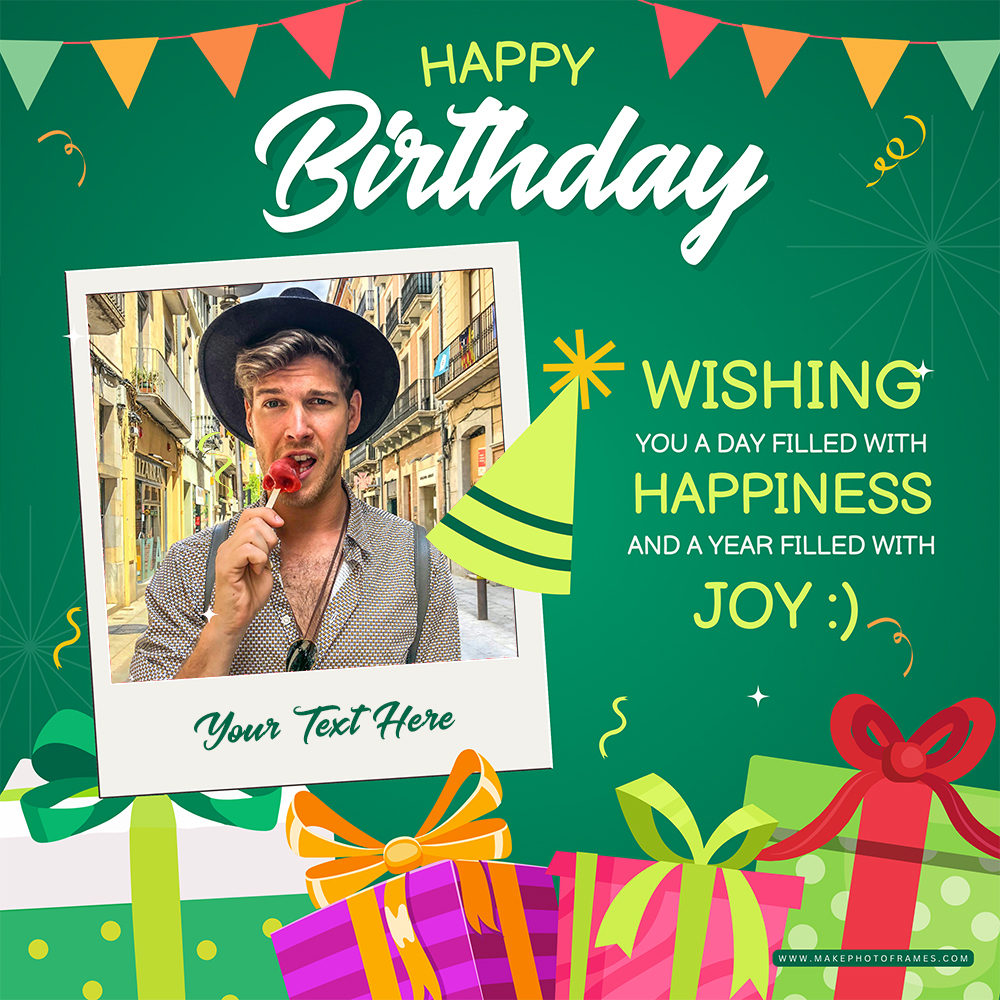 Create Birthday Card With Photo And Custom Name Edit