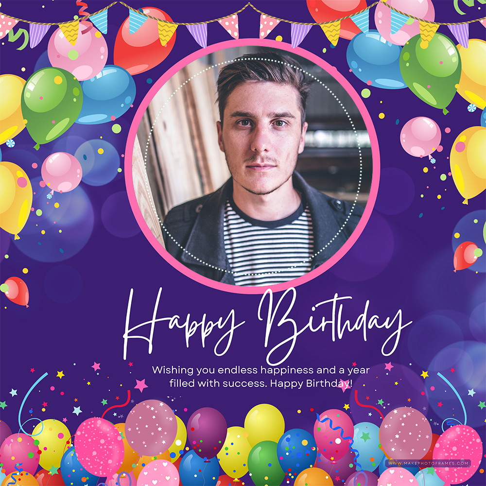 Free Birthday Frame For Photo Editing With Custom Name