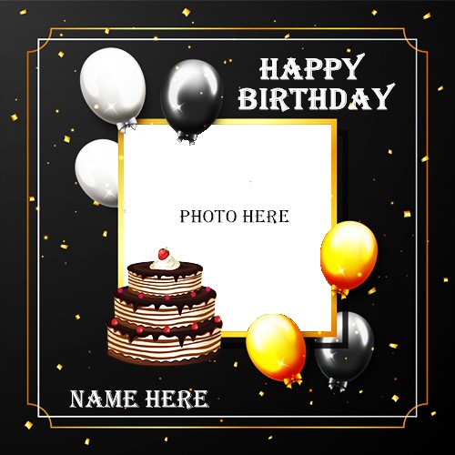 Birthday Cake Photo Frame With Name For Lover