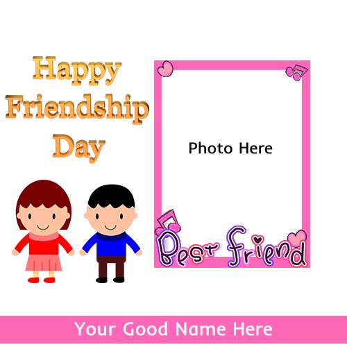Friendship day photo with name edit