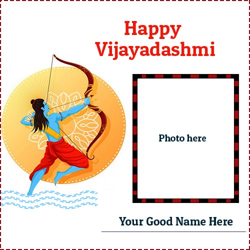 Vijayadashami 2024 Wishes Photo Frame With Name
