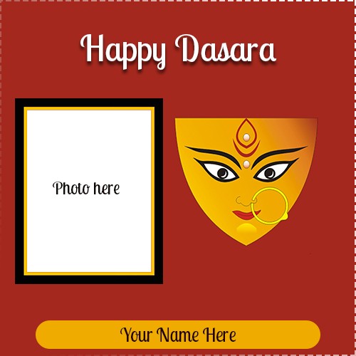 Dasara 2024 Wishes Photo Frame With Name