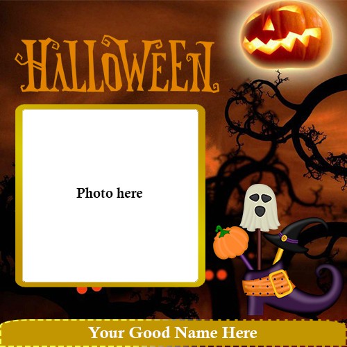 Halloween Day 2024 Picture Frame With Name