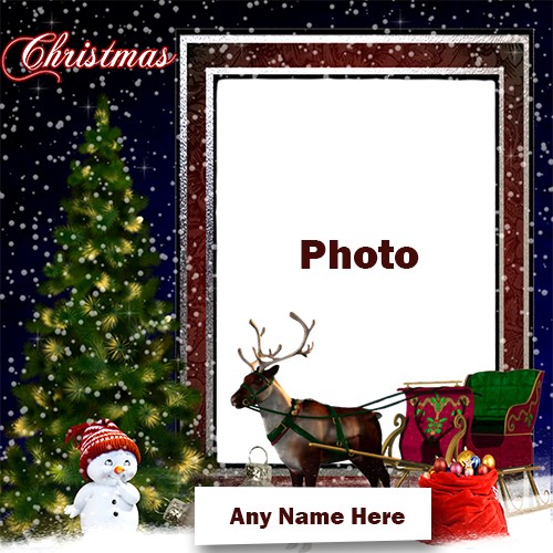 Merry Christmas 2024 Tree Card With Photo And Name
