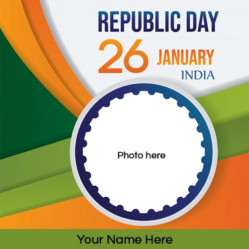 Happy Republic Day 2024 Wishing Photo Card With Name