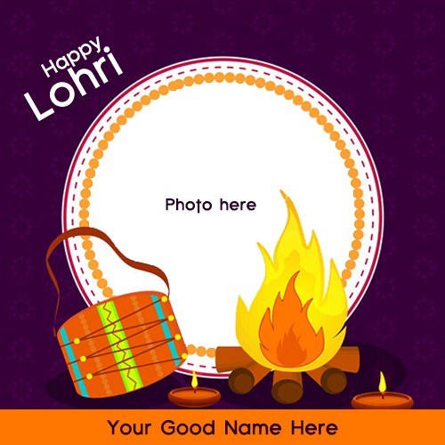 Happy Lohri 2024 Photo With Name