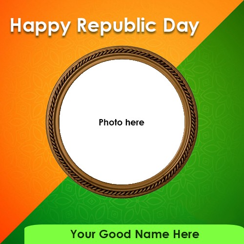 Happy Republic Day 2024 Photo Frame With Name