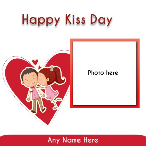 Kiss Day 2024 Photo Frame Images With Name