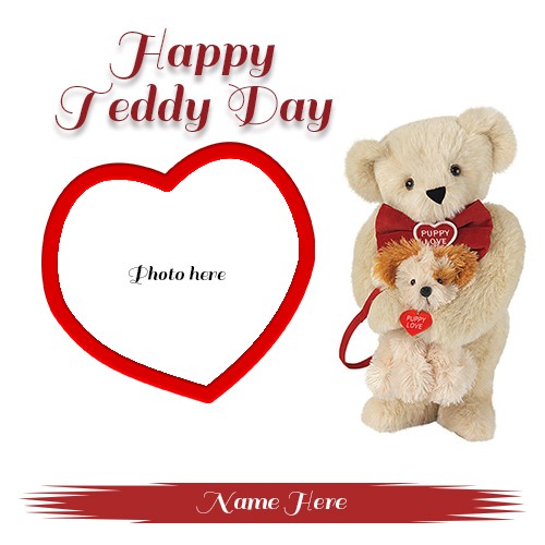 Teddy Bear Day 2024 Photo Card With Name