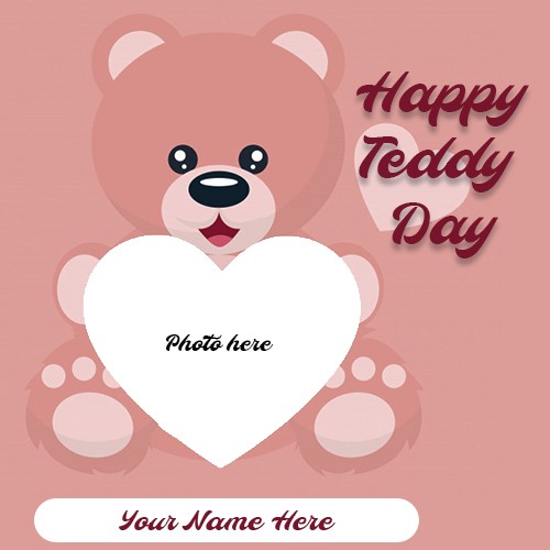 10th February 2024 Teddy Day Photo Frame With Name