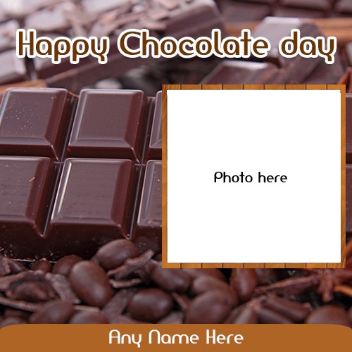 Happy Chocolate Day 2024 Photo Card With Name