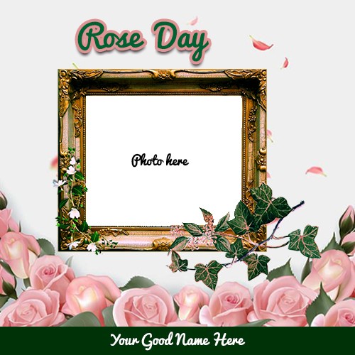 Rose Day 2024 Photo Cards With Name
