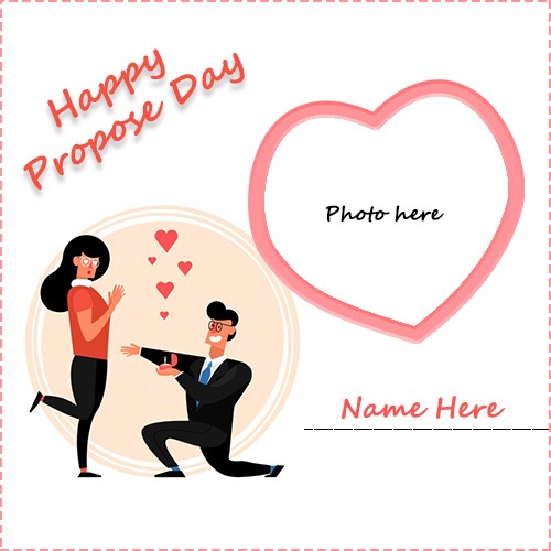 Propose Day 2024 Photo Card With Name