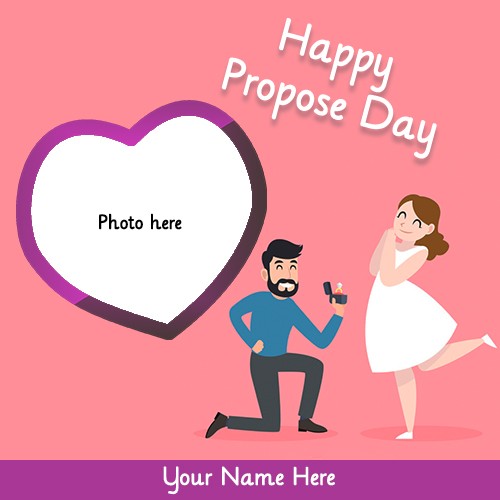 Propose Day 2024 Photo Frame With Name
