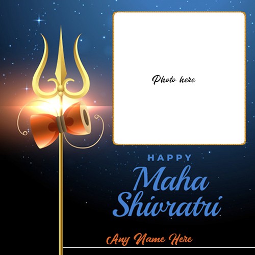 Happy Maha Shivratri 2024 Photo Frame With Name