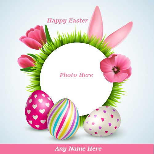 Happy Easter Day 2024 Card Photo With Name