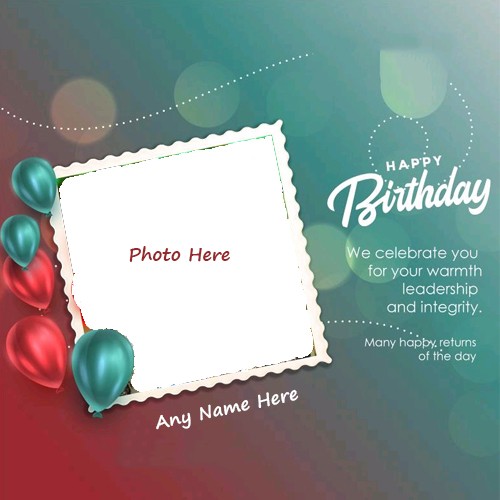 Add A Personal Touch To Your Birthday Card With Name And Photo