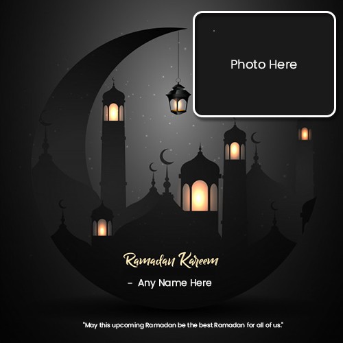 Ramadan Mubarak 2024 Card Photo With Name Editor