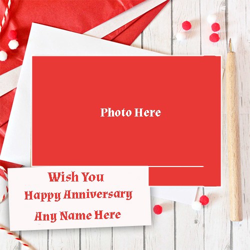 Anniversary Card Photo With Name