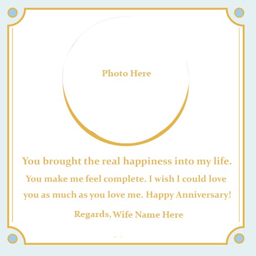 Anniversary Card With Photo And Name Editor Online