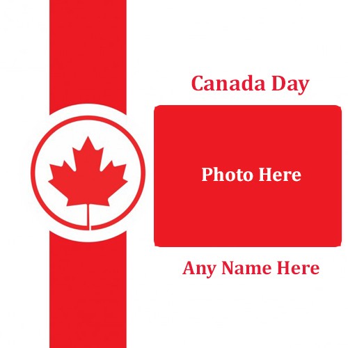 Write Name On Canada Day Picture Frame For Facebook
