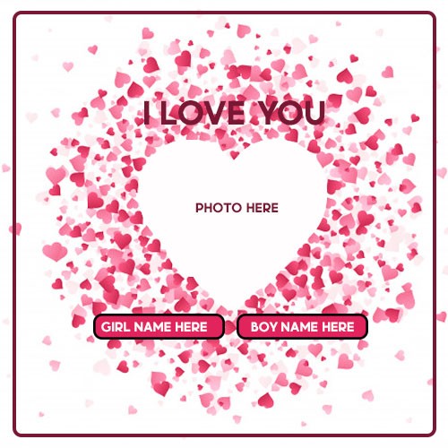 Write Name On I Love You Photo Frame Editor