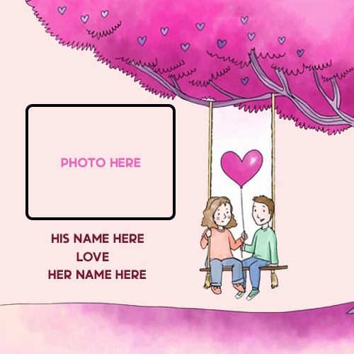 Write Couple Name On Love Photo Frame Editor