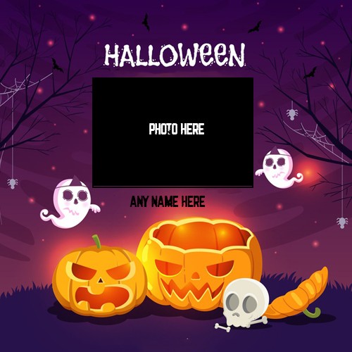 Write Name On Halloween Photo Frames Editor