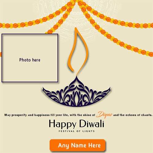 Happy Diwali Festival Wishes 2024 Photo Frame With Name Editor