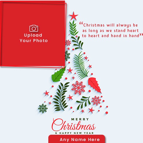 Make Name On Christmas Day 2024 Card With Photo Frame