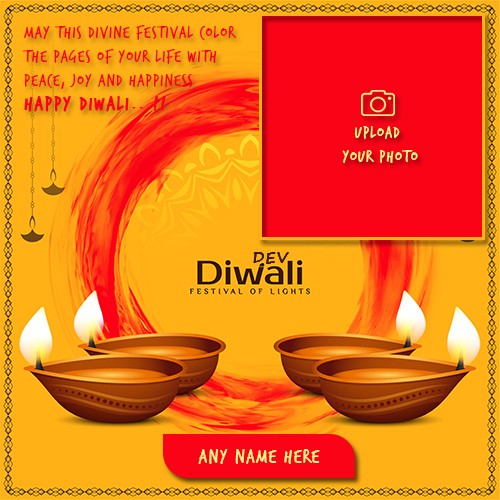 Happy Dev Diwali 2024 Cards Photo Editing With Name Online