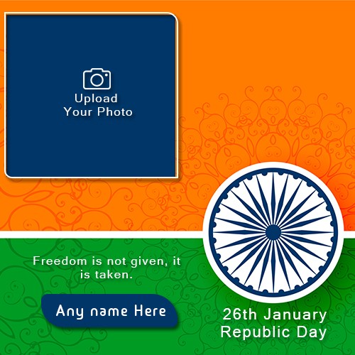 Make Name On 26 January Republic Day Photo Frame Editing