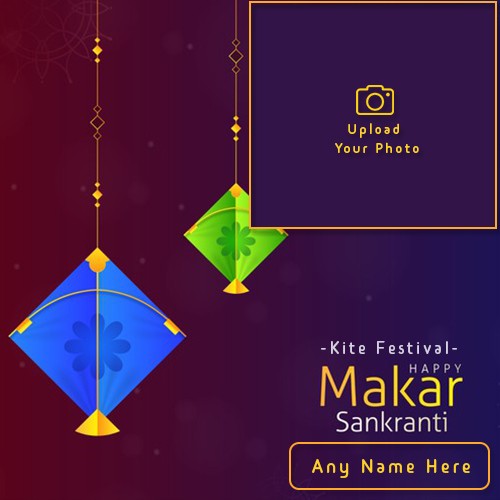 Write Name On Kite Festival Makar Sankranti 2024 Photo