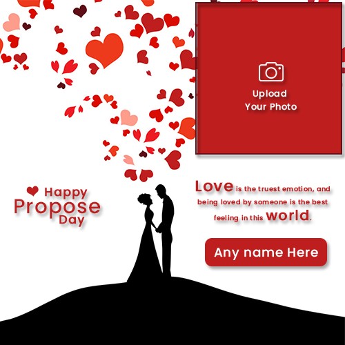 Best Frames For Propose Day 2024 Photo With Name