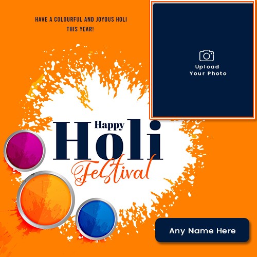 Happy Holi 2024 Festival Quotes Photo With Name
