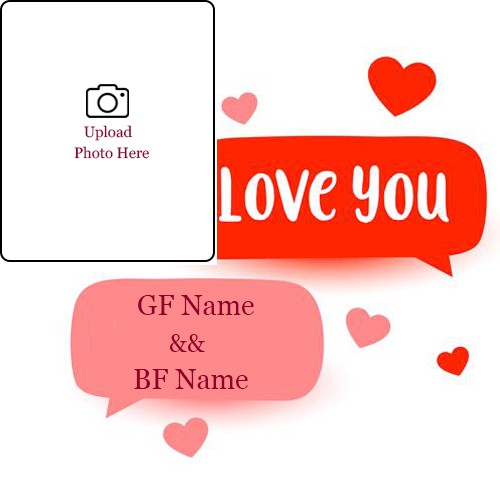 Write name on true romantic couple with name and photo