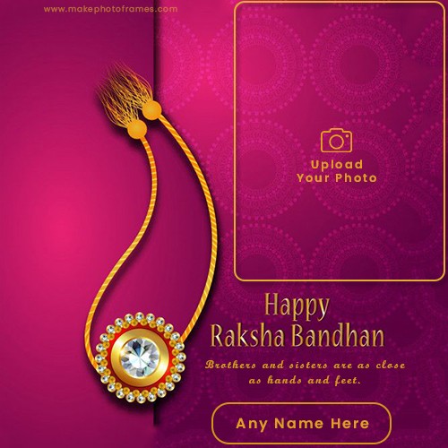 Rakhi Raksha Bandhan 2024 Card With Name And Photo