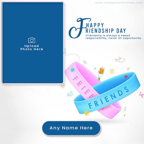 Free Friendship Day 2024 Photo Frame Maker Online