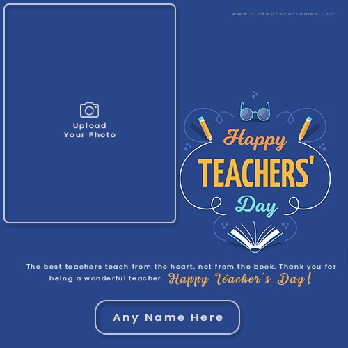 Happy Teachers Day 2024 Card Photo With Name