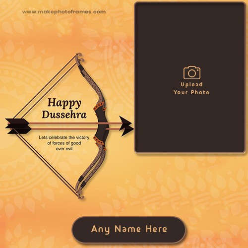 Online Dussehra Vijayadashami 2024 Card With Name And Photo Edit