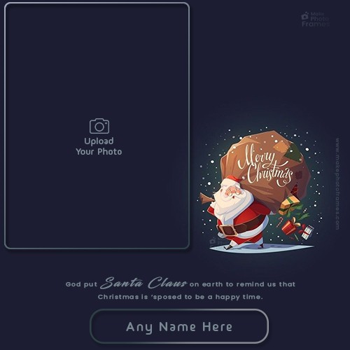 Advance Santa Claus Photo Frame With Name